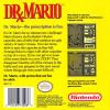 Dr. Mario Box Art Back